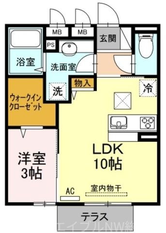 拡大写真:ベイ ブランシェ白楽町 1階103の間取り