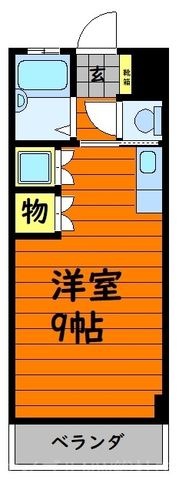 拡大写真:サンライズブルー 3階303の間取り