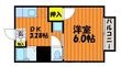 写真:キッコウハイネスA 2階202の間取図