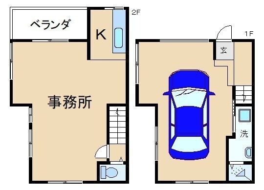 拡大写真:枚方市高野道1丁目 1階1の間取り
