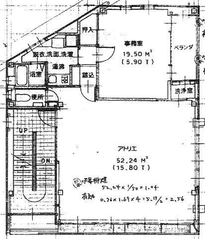 拡大写真:長久手店舗 2階2の間取り