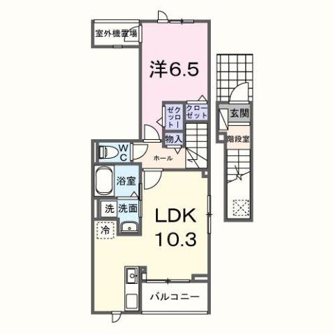 拡大写真:サニーコート伏見 2階201の間取り
