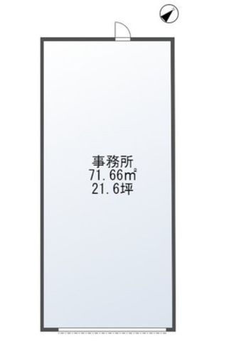 拡大写真:東海市荒尾町事務所(店舗利用可) 2階00002の間取り