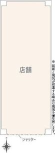 セレニデ名城(1階店舗)の間取図