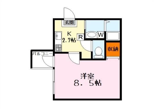 拡大写真:ビエノス京都花園 3階301の間取り