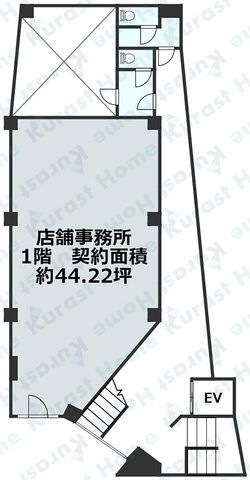 拡大写真:新栄プロパティ白鳥(1階路面ロードサイド) 1Fの間取り