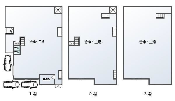 拡大写真:堺市北区南野田倉庫・工場 1階1の間取り