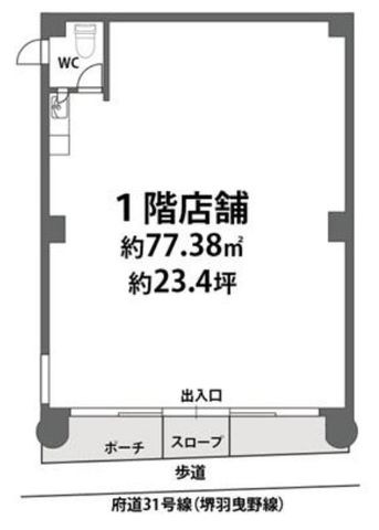 拡大写真：羽曳野市伊賀２丁目 1Fの間取り