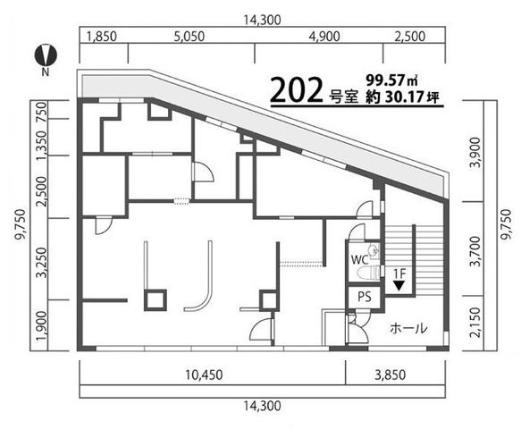 拡大写真:羽曳野市伊賀3丁目 2階202の間取り