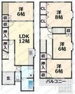羽曳野市古市1丁目の間取図