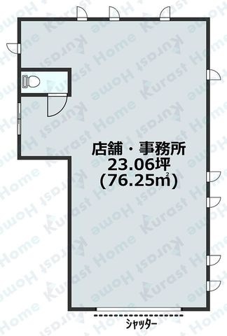 拡大写真:MINAMIビル 白鳥2丁目路面テナント 1階101の間取り