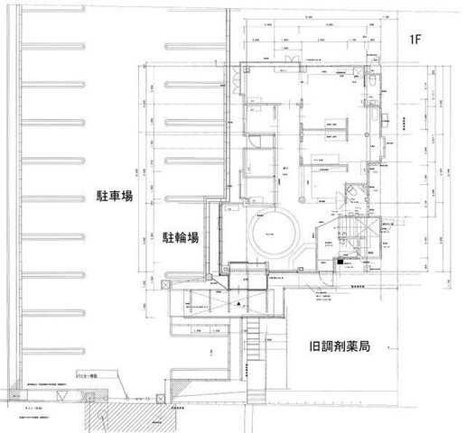 拡大写真:羽曳が丘4丁目クリニック・薬局跡テナント(2棟セット契約) 1-2Fの間取り