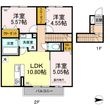 熊本市西区花園5丁目の間取図