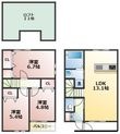 島崎3丁目貸家の間取図