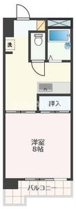 熊本市中央区九品寺1丁目の間取図