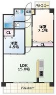 熊本市中央区水前寺3丁目の間取図