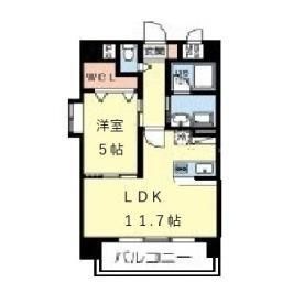 拡大写真:熊本市南区田迎4丁目 5階503の間取り
