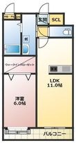 写真：熊本市中央区九品寺６丁目2階の間取図
