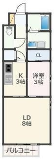 熊本市南区田迎3丁目の間取図