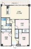 フラワーマンション城西の間取図