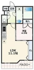 フラワーマンション城西の間取図