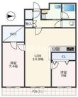 熊本市中央区練兵町の間取図