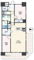 熊本市西区二本木2丁目の間取図