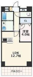 熊本市中央区上林町の間取図