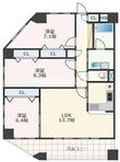 熊本市中央区島崎1丁目の間取図