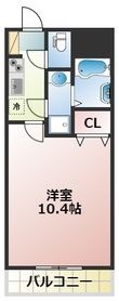 熊本市中央区練兵町の間取図