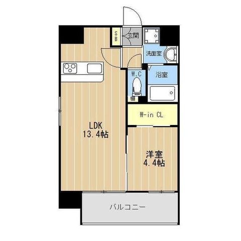 拡大写真:熊本市中央区坪井4丁目 9階901の間取り