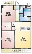 熊本市中央区保田窪1丁目の間取図