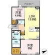D-ROOM西熊本駅Ⅱの間取図