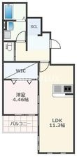 ノヴァイフ黒髪(仮)の間取図