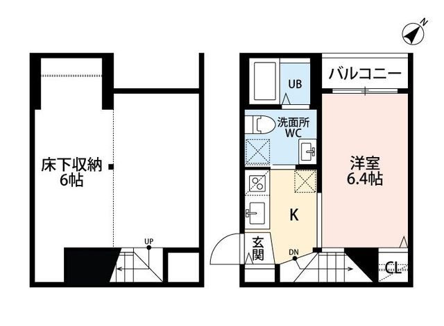 拡大写真:熊本市中央区岡田町 1階101の間取り