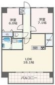 熊本市中央区本荘町の間取図