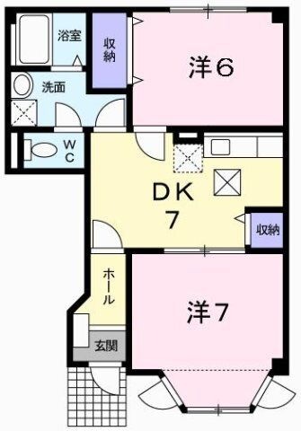 拡大写真:クレールみゆき 1階103の間取り