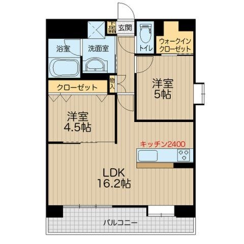 拡大写真:Cloud9 9階903の間取り
