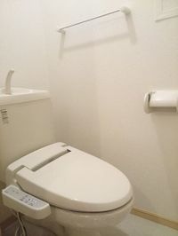 落ち着いた色調のトイレです