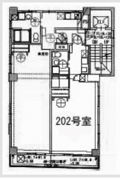 拡大写真:港区西新橋3丁目 2階2の間取り