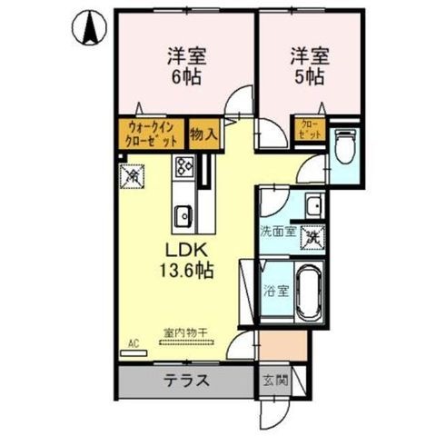 拡大写真：東大阪市岸田堂南町 1階103の間取り