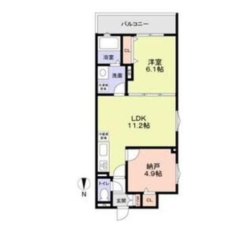 拡大写真:東大阪市出雲井本町 3階301の間取り