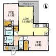 大阪市旭区清水4丁目の間取図