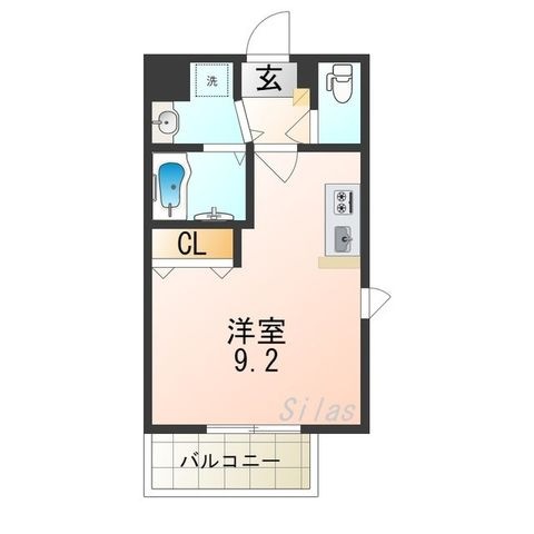 拡大写真:大阪市都島区都島本通4丁目 2階202の間取り