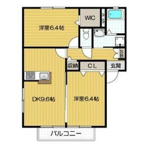 拡大写真:大東市栄和町 2階201の間取り