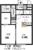 東大阪市新家中町の間取図