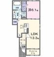パルミエBの間取図