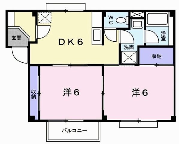 拡大写真:ドミールⅠ 1階102の間取り