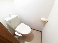 落ち着いた色調のトイレです