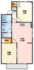 ラポールおおいAの間取図